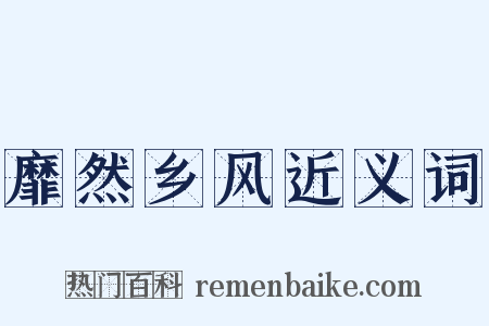 靡然乡风近义词是什么意思的图片